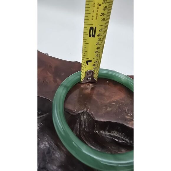 Set of 2 Chinese greenstone Bangle Bracelets ( 2 Sizes ) - Picture 5 of 8